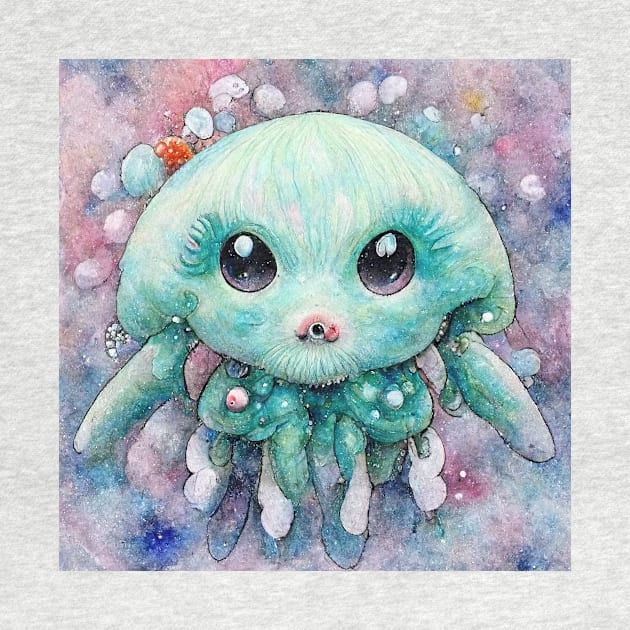 Cute sea critter - Jellyfish Monster by Fluffypunk